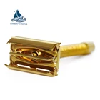 Long handle butterfly Gold plated Safety razor butterfly men shaving