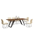 High quality wooden dining table and chairs for home furniture wooden dining table set