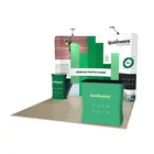 Pop Up Wall Backdrop Aluminum Exhibition Booth Easy Setup 3x3 10x10 Tradeshow Booth Trade Fair Stand