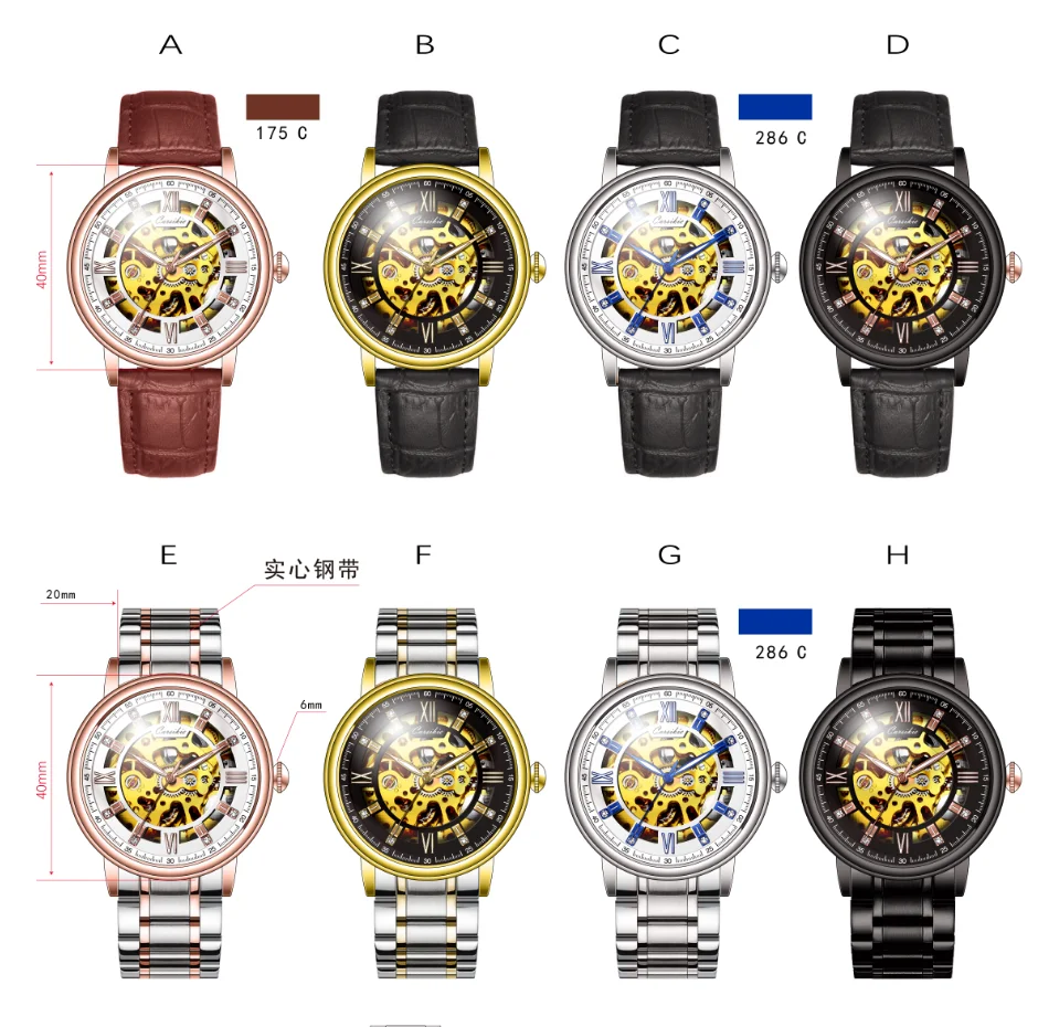 water resistant japan movt luxury men custom automatic watch