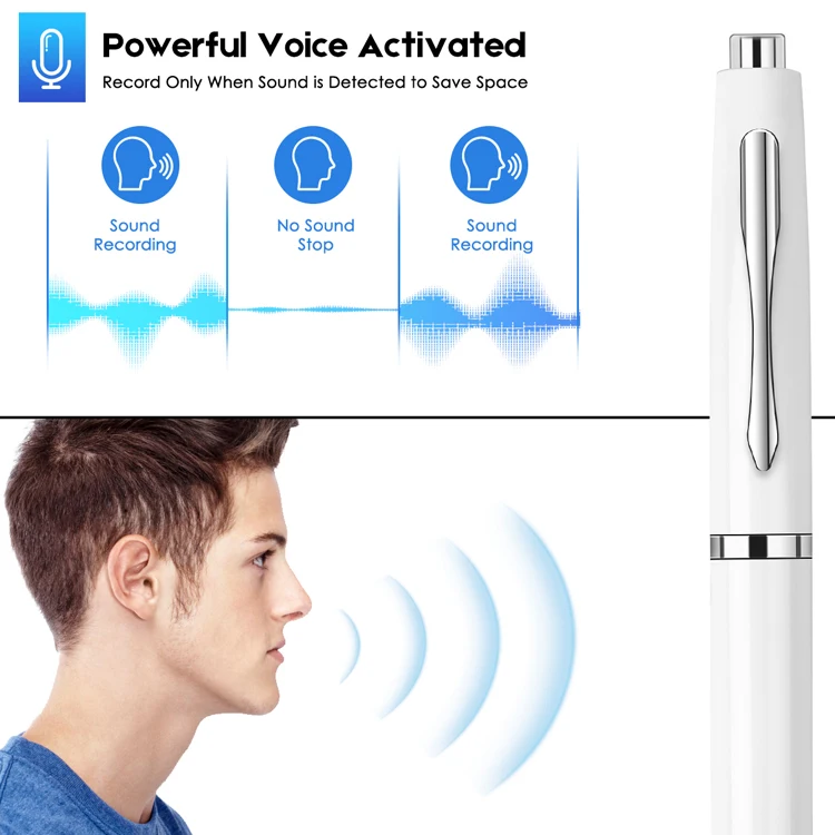 New Products 2020 16GB Digital Voice Activated Recorder Pen Spy Devices Voice Recording Gadget