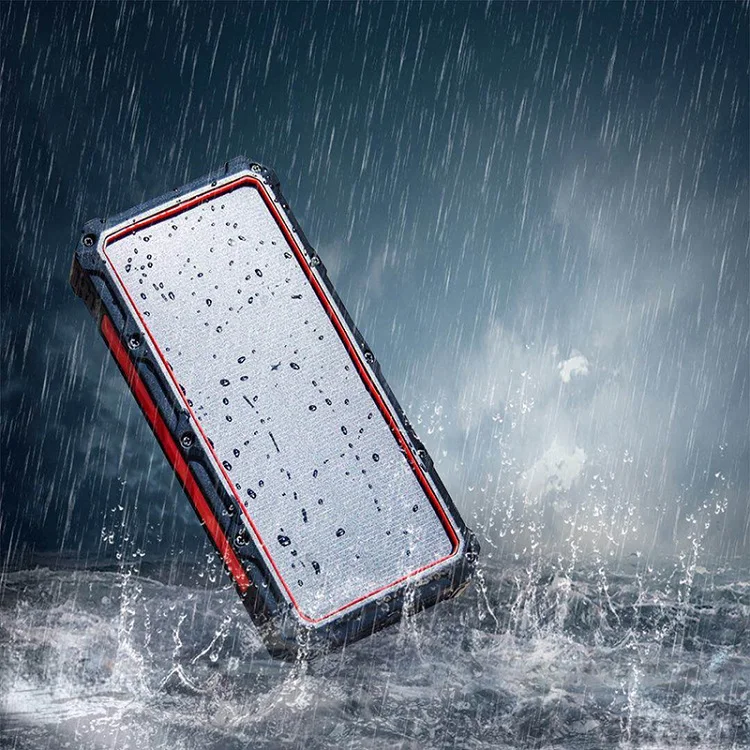 2019 amazon best seller Solar power bank 20000mAh waterproof IP67 wireless 5V 1A portable battery - ANKUX.COM