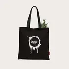 Mini Cotton Tote Bag Grey Fashion Canvas Whale Plain Natural Fabric Handle Shopper White Cloth Carry Woven Custom