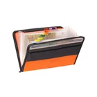 A4 Plastic 13 Pocket Expanding File with Zipper Letter Size Poly Folder for School Students