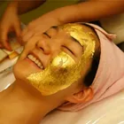 Factory price fast delivery 9.33x9.33 cm 100 leaves 24k gold leaf Facial mask gold