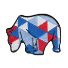 Custom sublimation 3d bear design iron on embroidery patches 2020