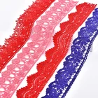 Lace Black Trim Lace Black Lace Chemical Embroidery Lace Red And Black Color Can Be Customized Polyester Lace Trim