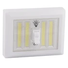 ミニ cob ランプ 4 * AA バッテリー操作 led 壁ナイト屋内緊急ホームホテル電気壁ウェイプッシュボタンスイッチライト