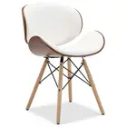 New Product Dining Room Furniture fabric Dining Chairs Solid Wood and Leather For Home
