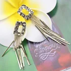 High Quality Vintage Long Silver gold color Tassel Earrings Fashion Jewelry for Women Best Gift