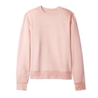 Top Quality Factory Wholesale French Terry Blank Crewneck Sweatshirt Men 100% Cotton Plain Pink Sweatshirt