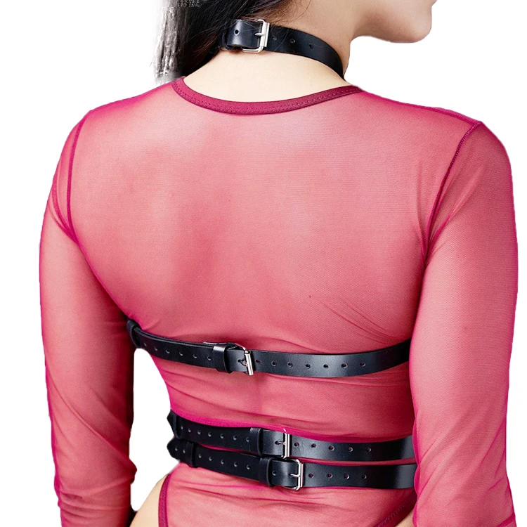 Custom Pu Leather Harness Belt Sexy Women Bdsm Body Bondage Harness