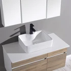 Include Basin Wall Hang Bathroom Cabinet Luxury Solid Wood Vanity