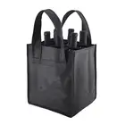 Heavy duty custom design reusable divided 4 6 bottles carrier non woven wine recycle bag