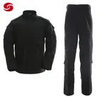 Durable Poly/Cotton Black ACU Police Security Uniform Design