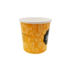 16 oz custom printed disposable noodle paper soup cup with lids