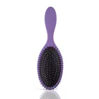 Factory rubber handle plastic natural hair detangling wet hair brush