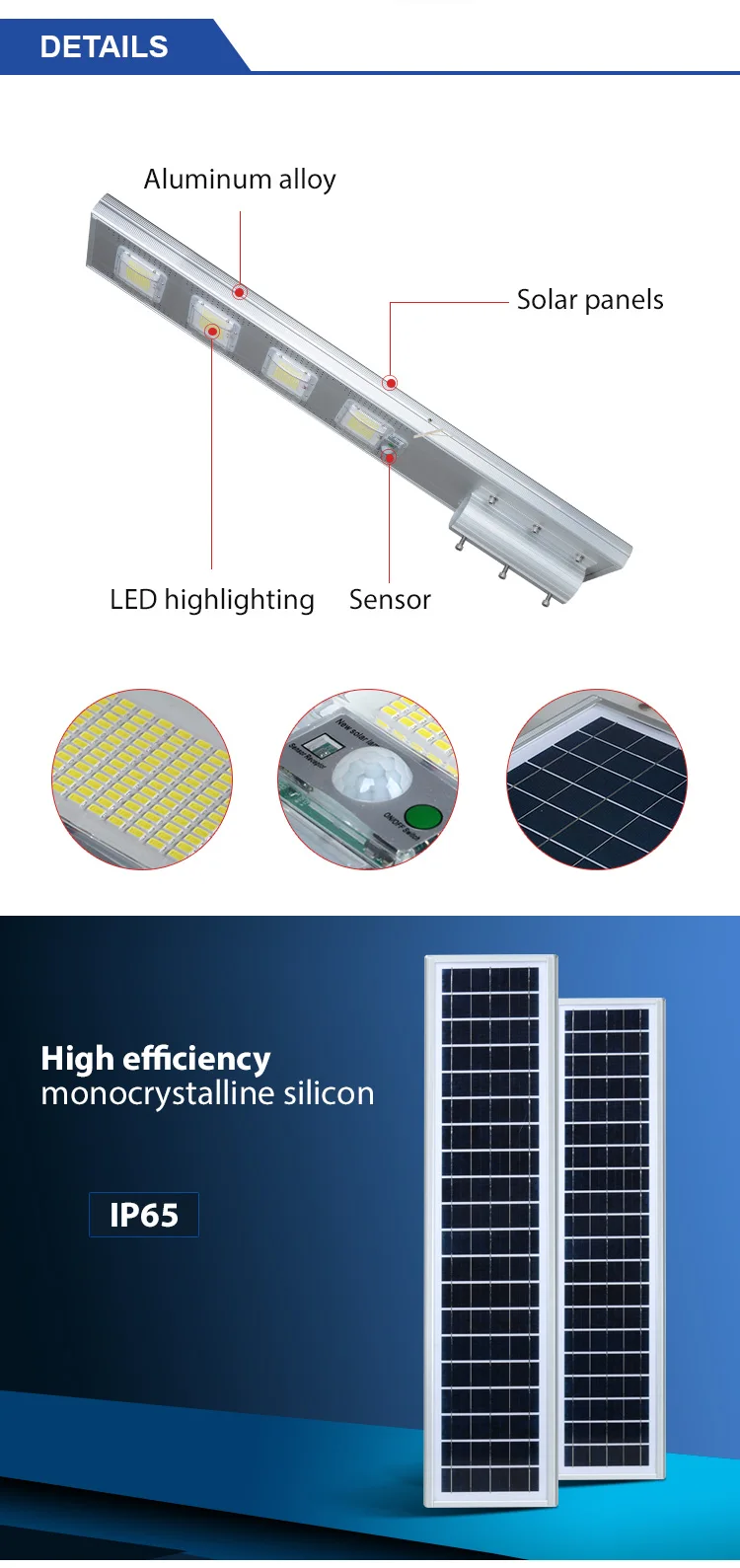 ALLTOP SMD Aluminum Outdoor IP65 waterproof 60W 120W 180W 240W integrated all in one solar led street light