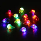 Ring Toy Flashing Color LED Glow Jelly Rubber Ring Finger Party Toy