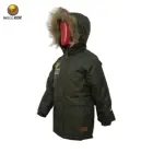 New custom baby boy coat winter with fur at hood waterproof windproof kid padded jacket for boy
