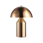 Modern Electroplated Brass Antique Mushroom Lampshade Metal Industrial Desk Lamp