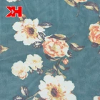 Good price of recoverable Knitted green cotton polyester satin POLY MESH PRINT FABRIC