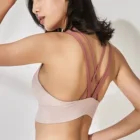Gym Fitness Wear Ladies Sportswear Girls Sexy Yoga Bra Tops Yoga Clothes Women Top with Bra Pad