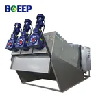 multi-plate type sewage sludge dewatering ss screw filter press machine for slurry lagoon water filtration