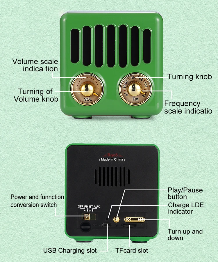 Birthday gift China manufacturer fm portable radio abs material lightweight home radio