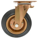 8 Inch Plastic Core Total Brake Garbage Bin Caster With Black Rubber Wheel