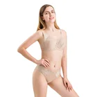 Sexy Transparent Lace Soft Cotton Bra,Plus Size Underwire Unlined Full Cleavage Cotton Bra