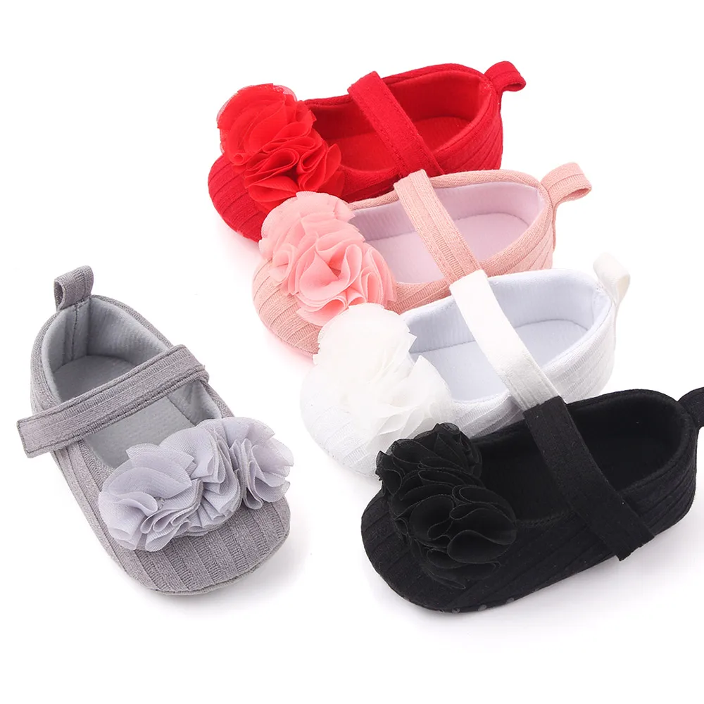 New Beautiful Floral Baby Shoes Girl Crochet Mary Jane Slippers Infant Shoes Soft Sole First Walking Shoes 2025 supplier