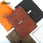 custom wholesale promotion hard cover leather pocket calendar with attached pen classic notebook