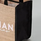 Customized Logo Jute Hemp Shopping Tote Bag