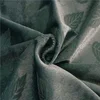 Decent grey little leaf buffing design two way elastic velour for dress