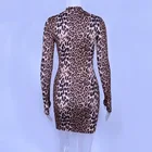 Long Sleeve Dress Hot Sale Summer Long Sleeve Leopard Women Dress Sexy