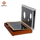 Wood Boxes Exquisite Design Customized Logo Black Wooden Gift Boxes with Acrylic Lid