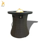 Gas Fire Pit Table New Design Outdoor Gas Fire Pit Round Wicker Fire Table 40000BTU
