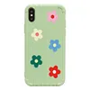korean style colorful flower mobile phone case floral suitcase cell phone cover for iphone 6 6s 7 8 plus x xr xs max BIA584