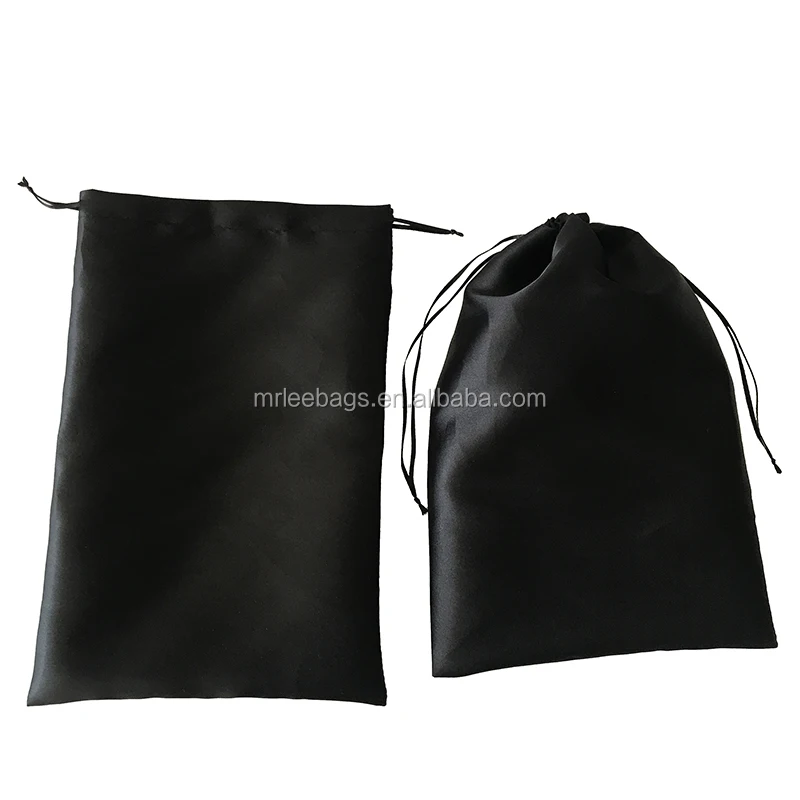 20x30cm black silk christmas gift pouches satin wallet dust bags
