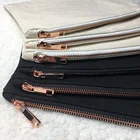 Clutch Bag Bag Plain Canvas Clutch Bag With Rose Gold Zipper Bridesmaid Cosmetic Bag Pouch Blanks For Vinyl