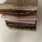 fashionable new shiny multicolor sequin pleated polyester shawl muslim women hijab scarf
