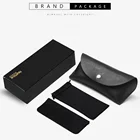 Factory Designer Custom Logo Wholesale Black Eyewear Private Label brand logo Sunglass Case