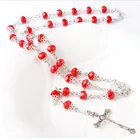 All Kinds Of Colors Glass Beads High Quality Long Rosary Necklace In Cheapest Faceted Beads