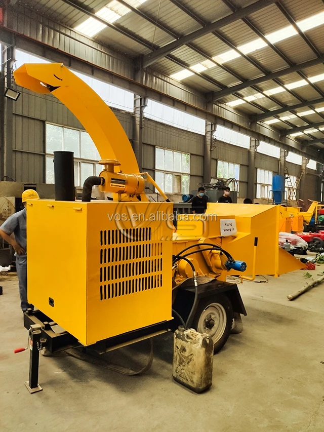 high efficiency wood log tree branches chipper machine