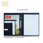Customized Business Loose Leaf File Folder PU Leather A4 Portfolio Manager Document Organizer