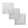 Customized Logo Mens Pocket Square White Organic Fabric 100% Cotton Handkerchief