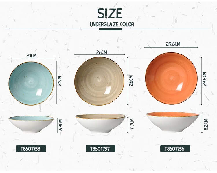 2020 New Design Direct Factory Good Quality Table Top Wholesale Ceramic Bowl Hotel Restaurant Porcelain Soup Bowl Salad Bowl
