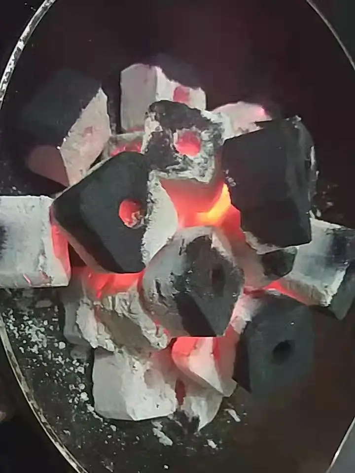 Long Burning Time Ash 3 8 Cutting Cube Bamboo Charcoal For Bbq Buy