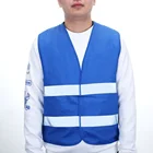 2020 Hi viz men blue reflective safety vest with id pocket